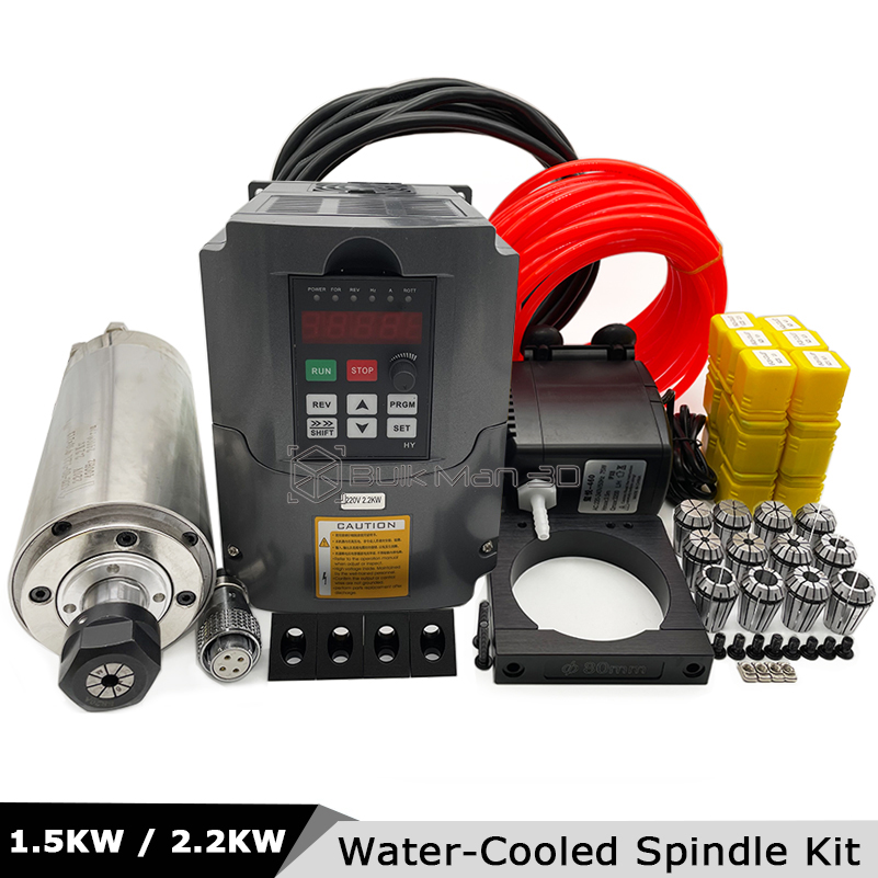 2.2Kw Water Cooled Spindle Kit Vfd - مجموعة محرك CNC مبرد بالماء بقوة