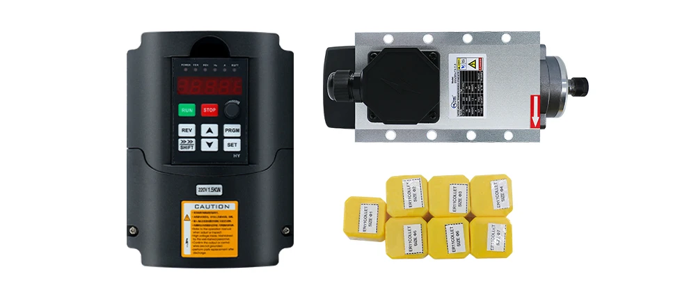 Air Cooled 1.5Kw Spindle Motor Inverter 110V - محرك مغزلي HLTNC بقوة 1.5 كيلو