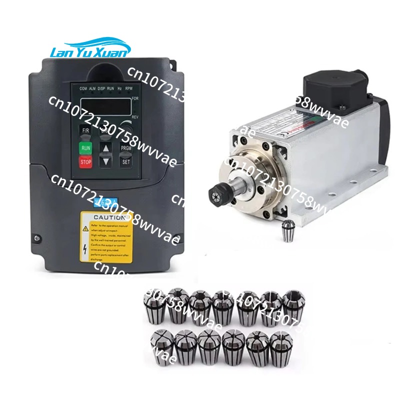 Air Cooled 1.5Kw Spindle Motor Inverter 110V - طقم محرك مغزلي CNC مبرد بالهواء