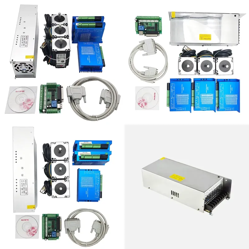 Nema 23 Closed Loop Stepper Motor Driver Kit - طقم محركات سيرفو CNC ثلاثية المحاور