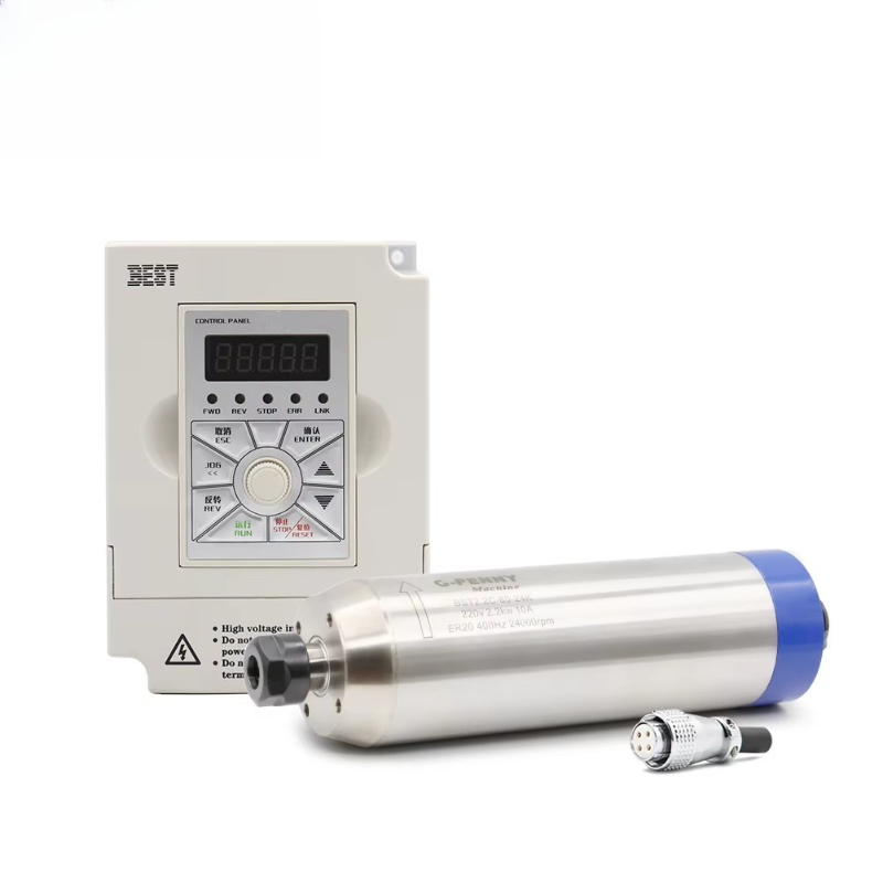 2.2Kw Water Cooled Spindle Kit Vfd - مجموعة محرك مغزلي مبرد بالماء بقوة