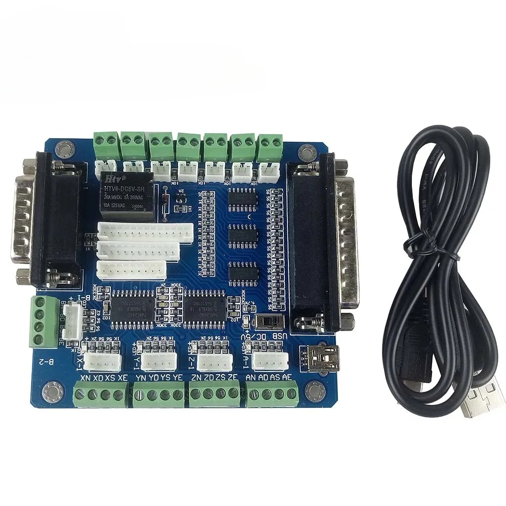 5 Axis Cnc Breakout Board Interface Mach3 - لوحة تحكم Mach3 ذات 5 محاور