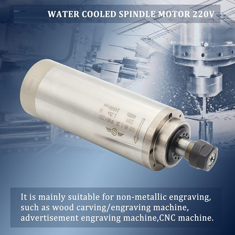 Er20 Collet Chuck Spindle Motor 220V - 2.2KW 1.5KW CNC المغزل المحرك 220