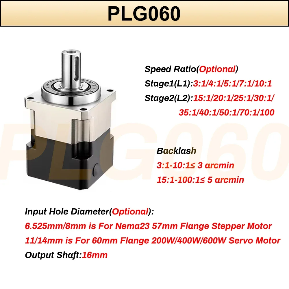 6.35/8/11/14 مللي متر مدخلات ا - مراجعة Planetary Gearbox Reducer Nema 23 34 وسعره