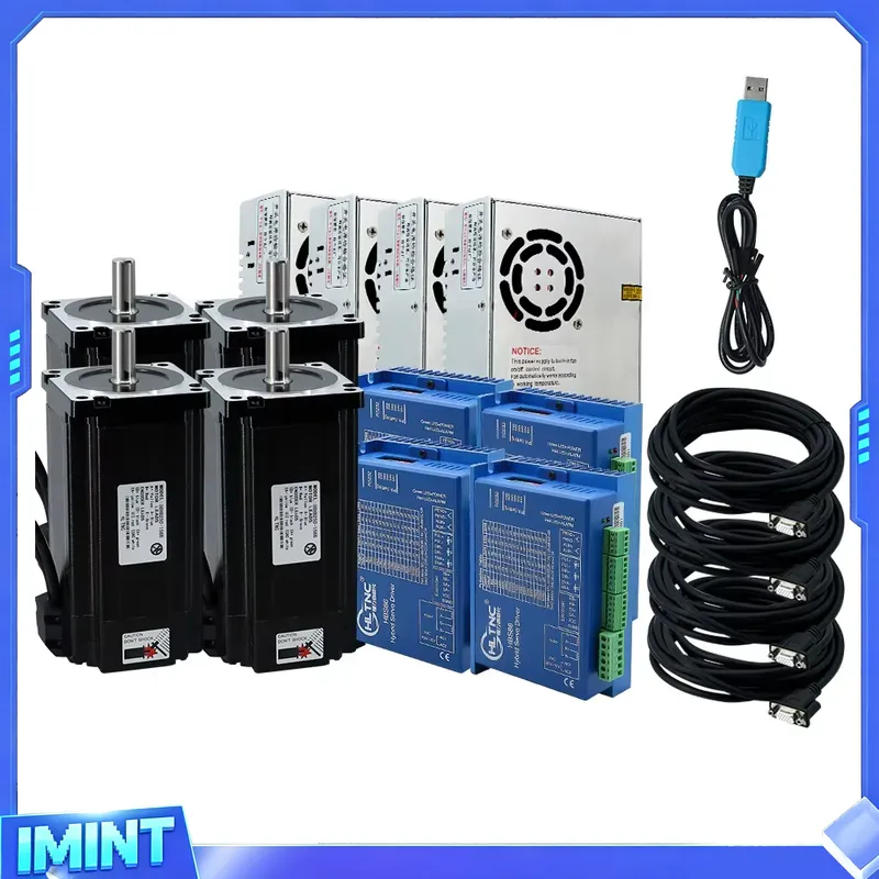 طقم محرك ستيبر هجين رباعي المح - مراجعة Hybrid Servo Driver Nema 34 8.5Nm وسعره