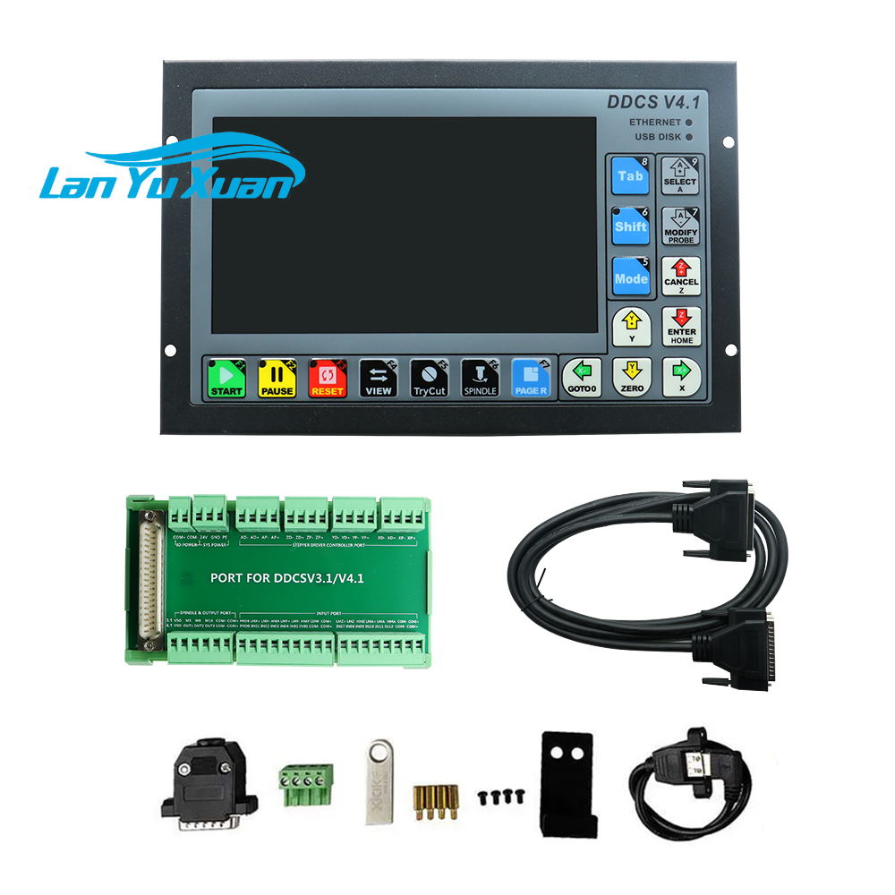 نظام تحكم رقمي CNC رباعي المحا - مراجعة Ddcs V4.1 4 Axis Cnc Offline Controller وسعره