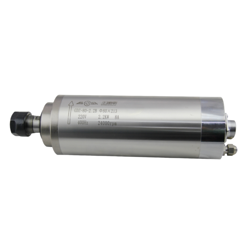 GDZ-80-2.2B طقم محرك مغزلي CNC - مراجعة 2.2Kw Water Cooled Spindle Kit Vfd وسعره