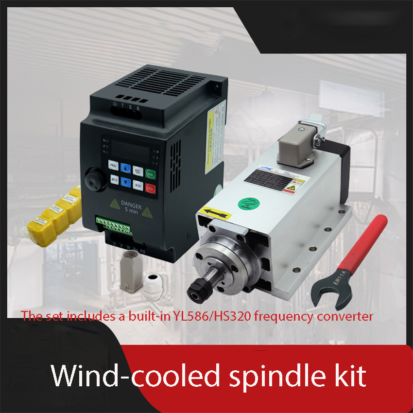 1.5KW HIZ80x73-1.5 مربع تبريد  - مراجعة Air Cooled 1.5Kw Spindle Motor Inverter 110V وسعره