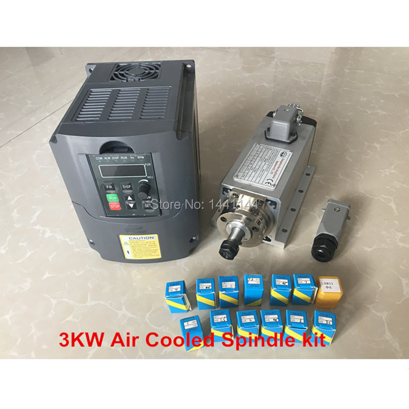 المغزل تبريد الهواء 3KW 220 فو - مراجعة Er20 Collet Chuck Spindle Motor 220V وسعره
