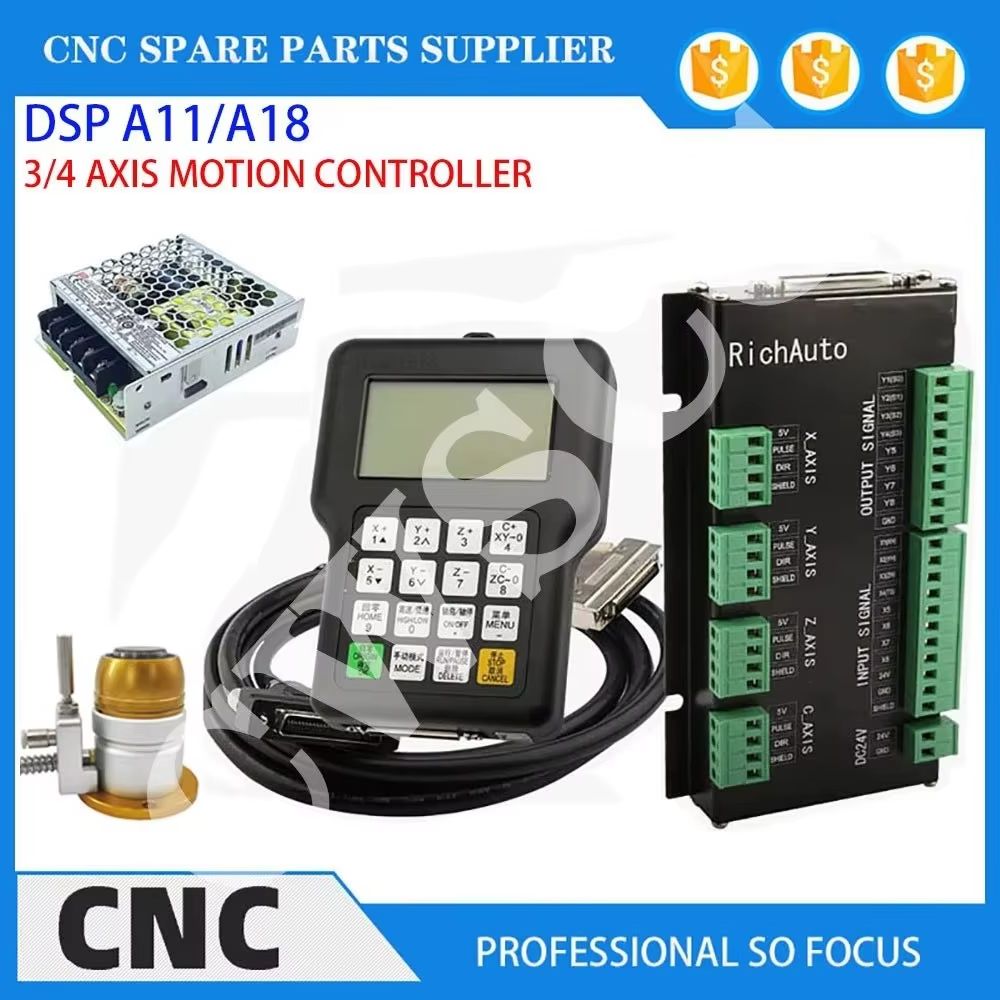 3-محور 4-محور ماكينة بتحكم رقم - مراجعة Richauto A11 Dsp Controller 3 Axis وسعره