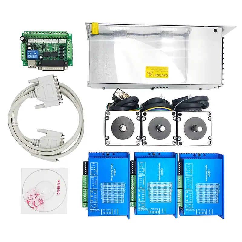 طقم محركات سيرفو CNC ثلاثية ال - مراجعة Nema 23 Closed Loop Stepper Motor Driver Kit وسعره
