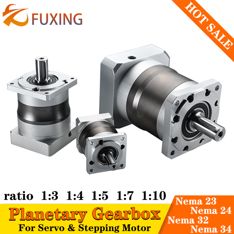PLF85A نسبة 5:1 10:1 20:1 40:1 - مراجعة Planetary Gearbox Reducer Nema 23 34 وسعره