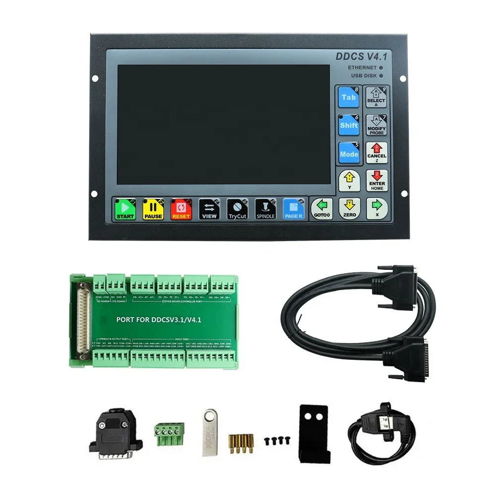 أحدث وحدة تحكم CNC من HLTNC طر - مراجعة Ddcs V4.1 4 Axis Cnc Offline Controller وسعره
