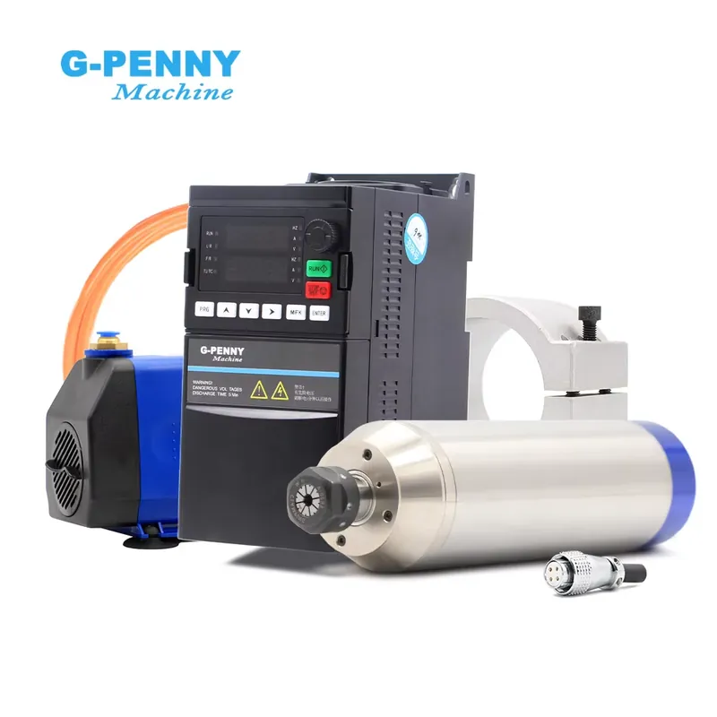 مجموعة عمود دوران مبرد بالماء  - مراجعة 2.2Kw Water Cooled Spindle Kit Vfd وسعره