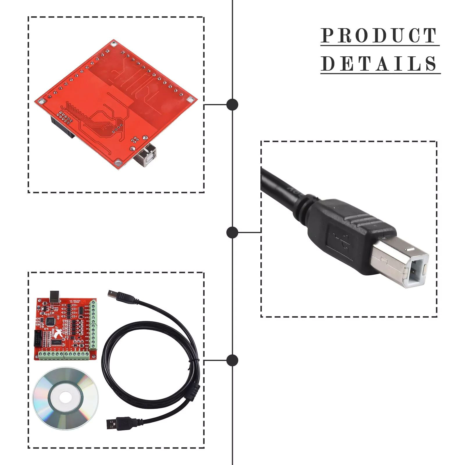 بطاقة تحكم حركي CNC بأربعة محا - مراجعة Mach3 Usb Cnc Controller 4 Axis 100Khz وسعره