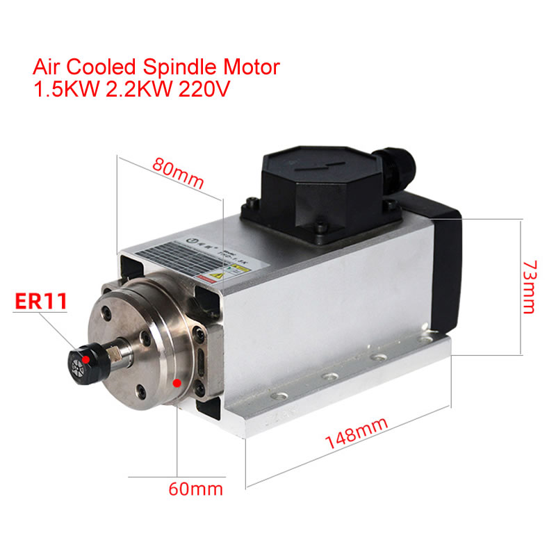 محرك عمود دوران CNC بقدرة 800  - مراجعة Er20 Collet Chuck Spindle Motor 220V وسعره