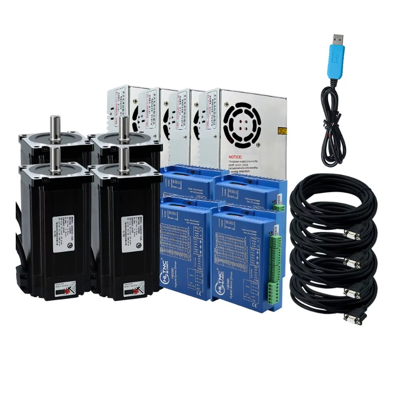 طقم محرك ستيبر مغلق الدائرة رب - مراجعة Hybrid Servo Driver Nema 34 8.5Nm وسعره